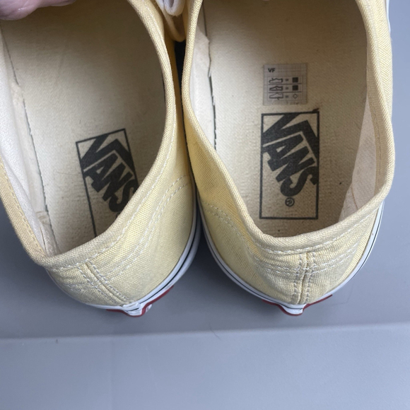 Vans Authentic Yellow Canvas Sneakers Womens 9.5 Mens 8 - Picture 11 of 12